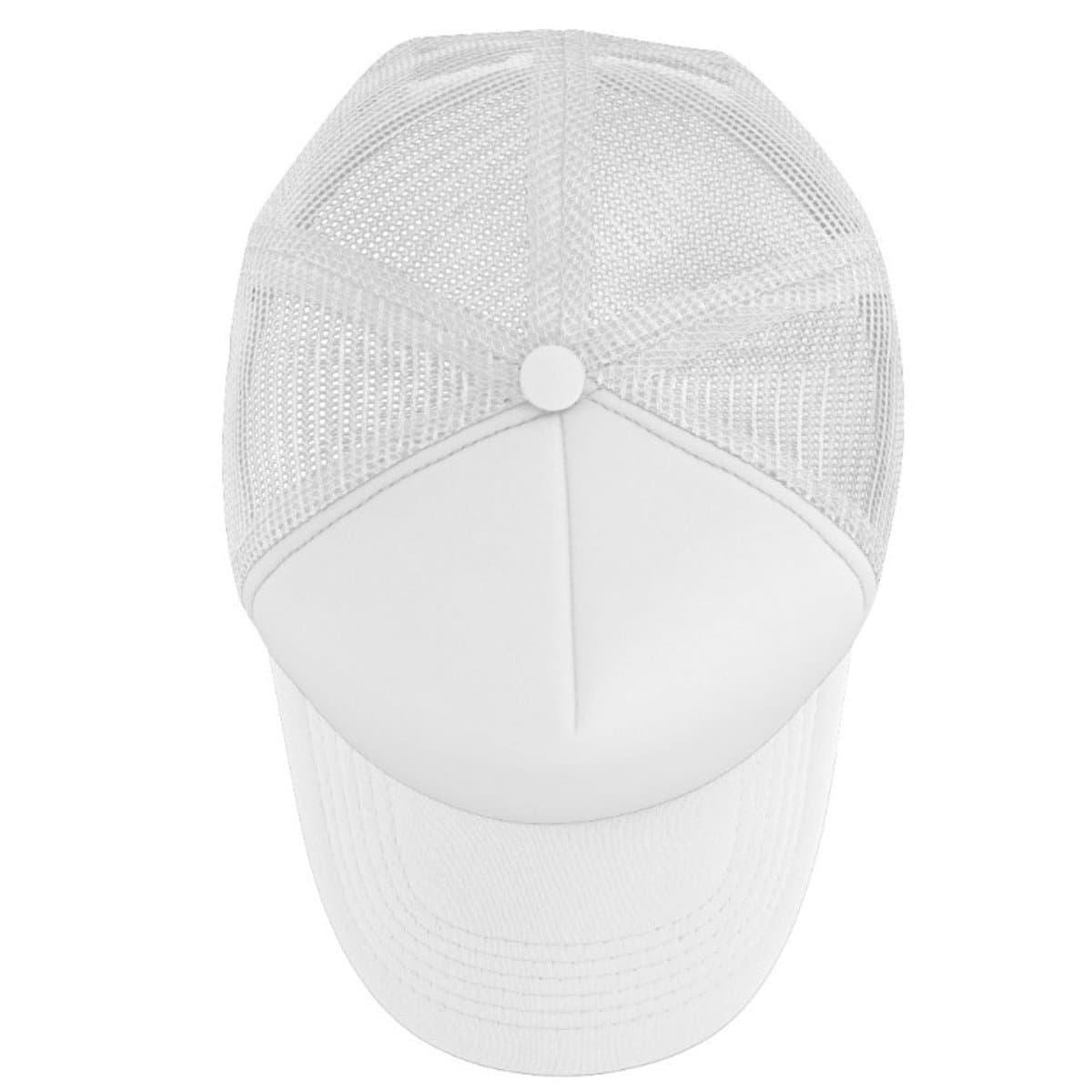 Curved Peak Foam Trucker Cap - White/Grey 92