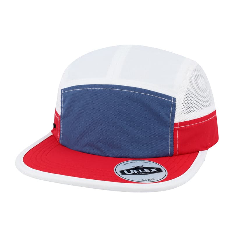 Uflex 6 Panel Active Cap - White/Black/White 2