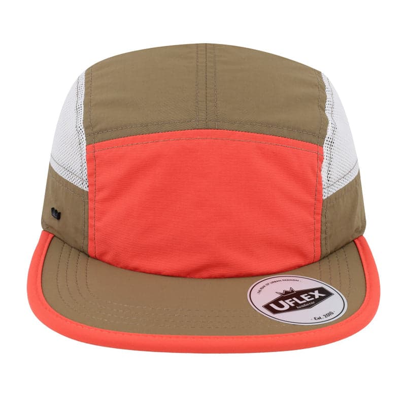 Uflex 6 Panel Active Cap - White/Red/White 28