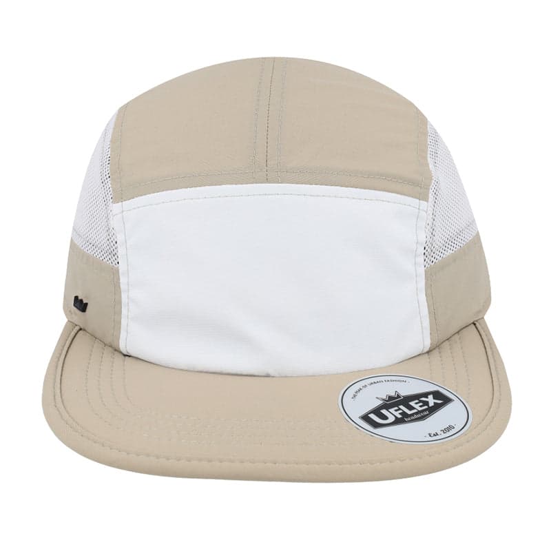 Uflex 6 Panel Active Cap - White/Red/White 34