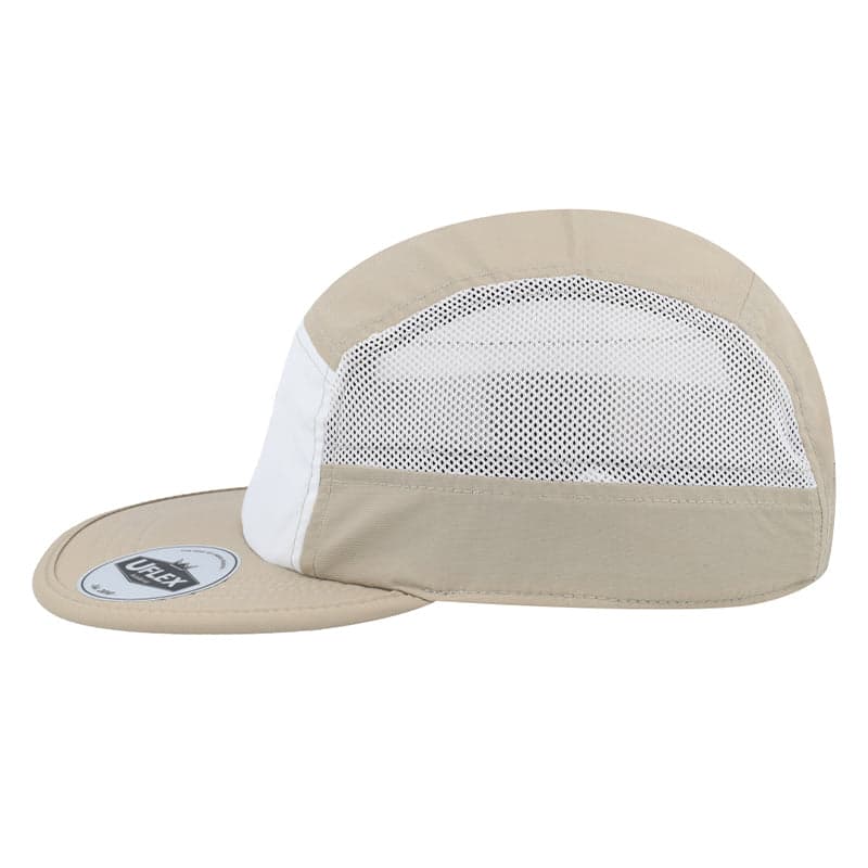 Uflex 6 Panel Active Cap - White/Red/White 35
