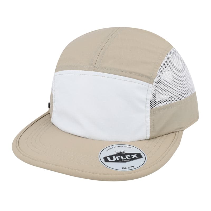 Uflex 6 Panel Active Cap - White/Red/White 37