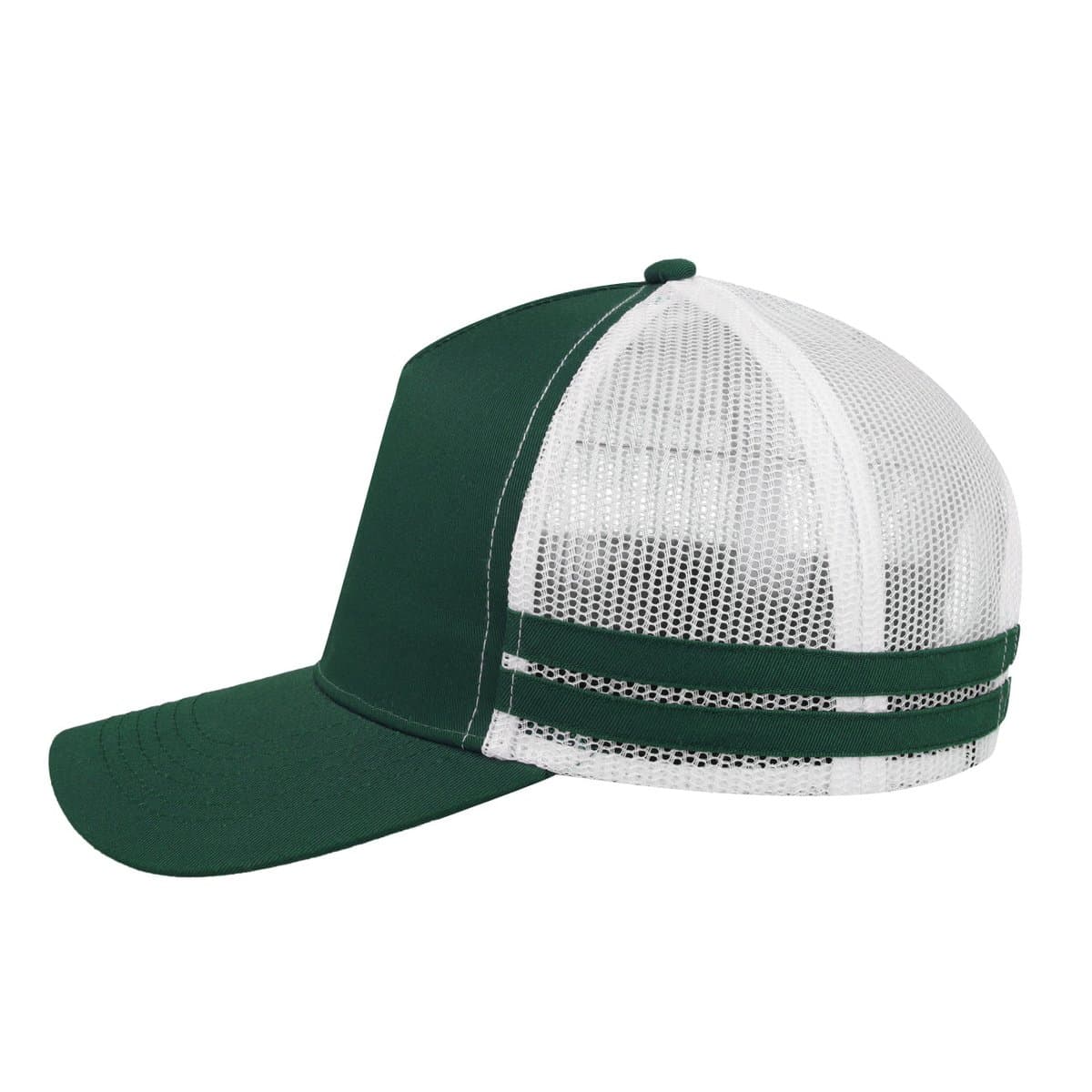 Striped Trucker Cap - Bottle White Bottle 17