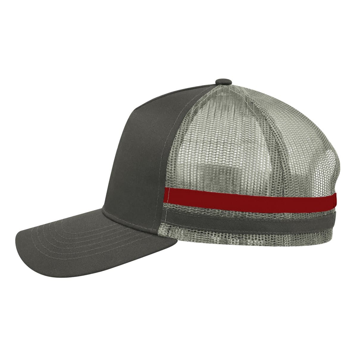 Striped Trucker Cap - Khaki Black Chocolate 29