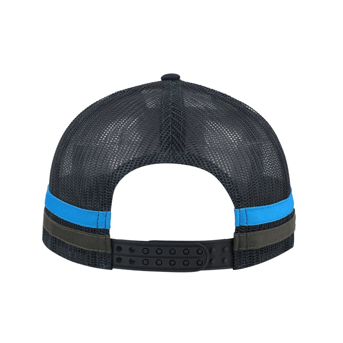 Striped Trucker Cap - Khaki Black Chocolate 39