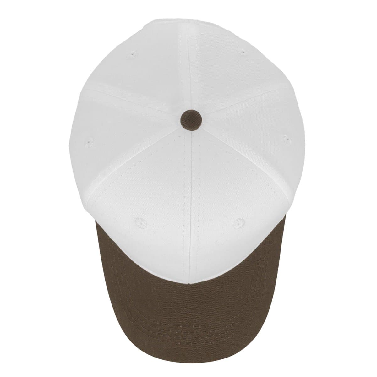 SA Two-Tone 6 Panel Cap - White/Chocolate 12