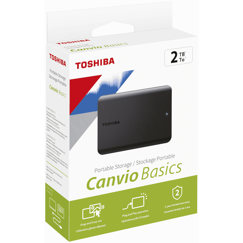Toshiba Canvio Basics 2tb 2.5" USB 3.2 - Black - Black 5