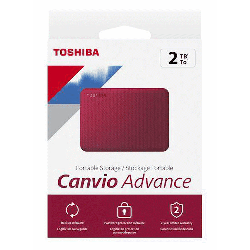 Toshiba Canvio Advance 2tb 2.5" USB 3.2 - Red - Red 6