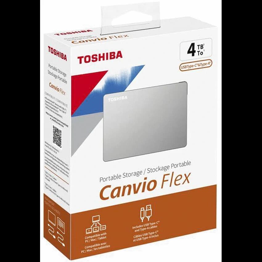 Toshiba Canvio Flex 4TB Silver 2.5" 5