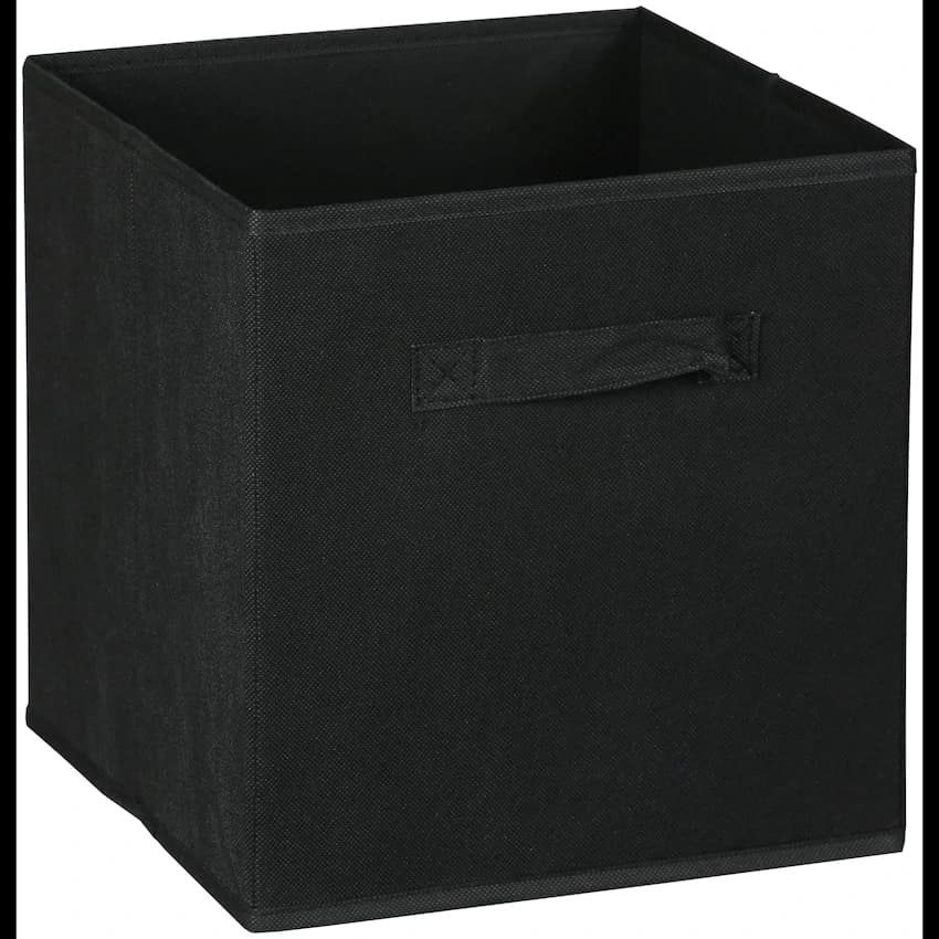 Everfurn Storeman Black, Collapsible Fabric Organiser Storage Basket