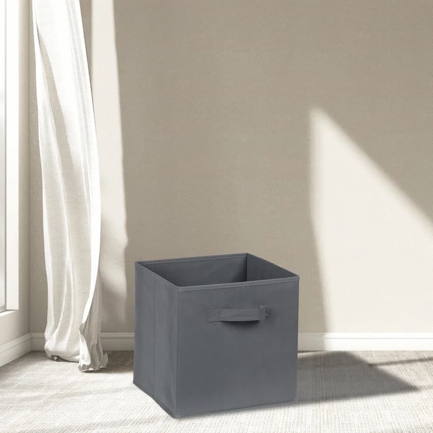 Everfurn Storeman Black, Collapsible Fabric Organiser Storage Basket 4