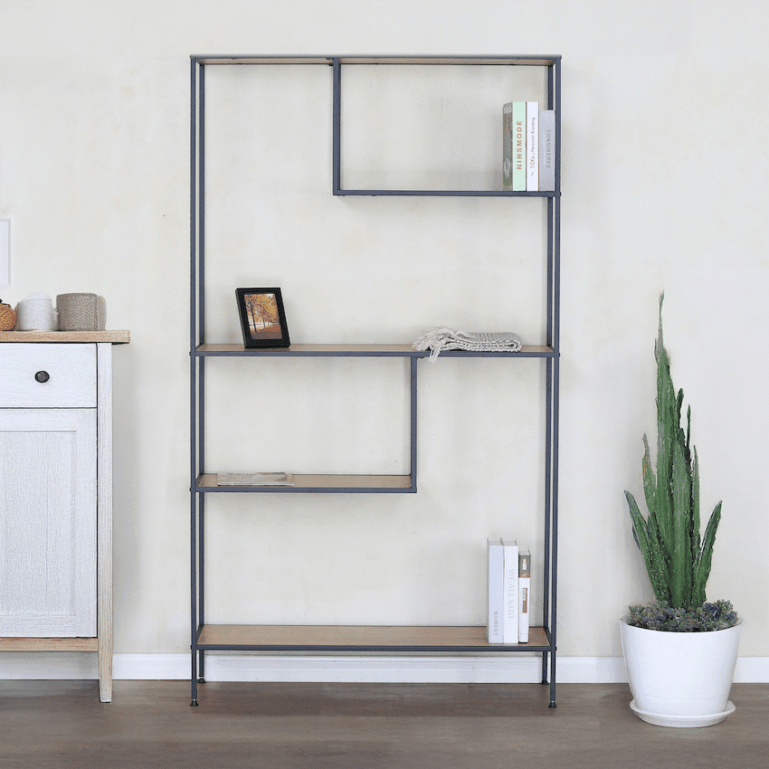 Everfurn Felix Bookshelf - Oak 3