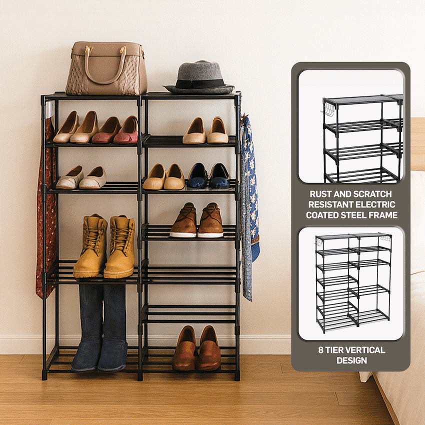 Everfurn Myra Show Rack - Black 3