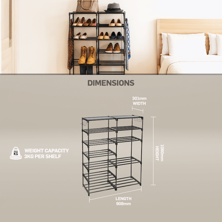 Everfurn Myra Show Rack - Black 4