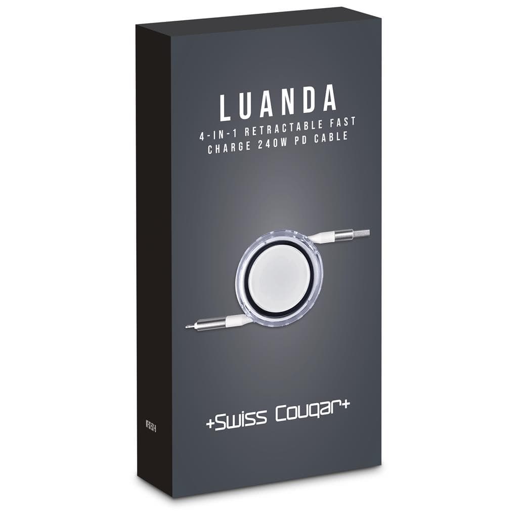 Swiss Cougar Luanda 4-in-1 Retractable Fast Charge 240W PD Cable 2