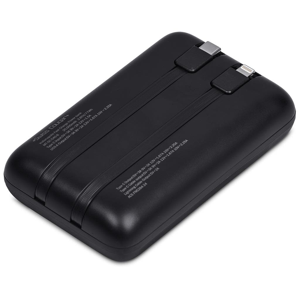Swiss Cougar Indianapolis Fast Charge 22.5W Power Bank -20,000mAh 4