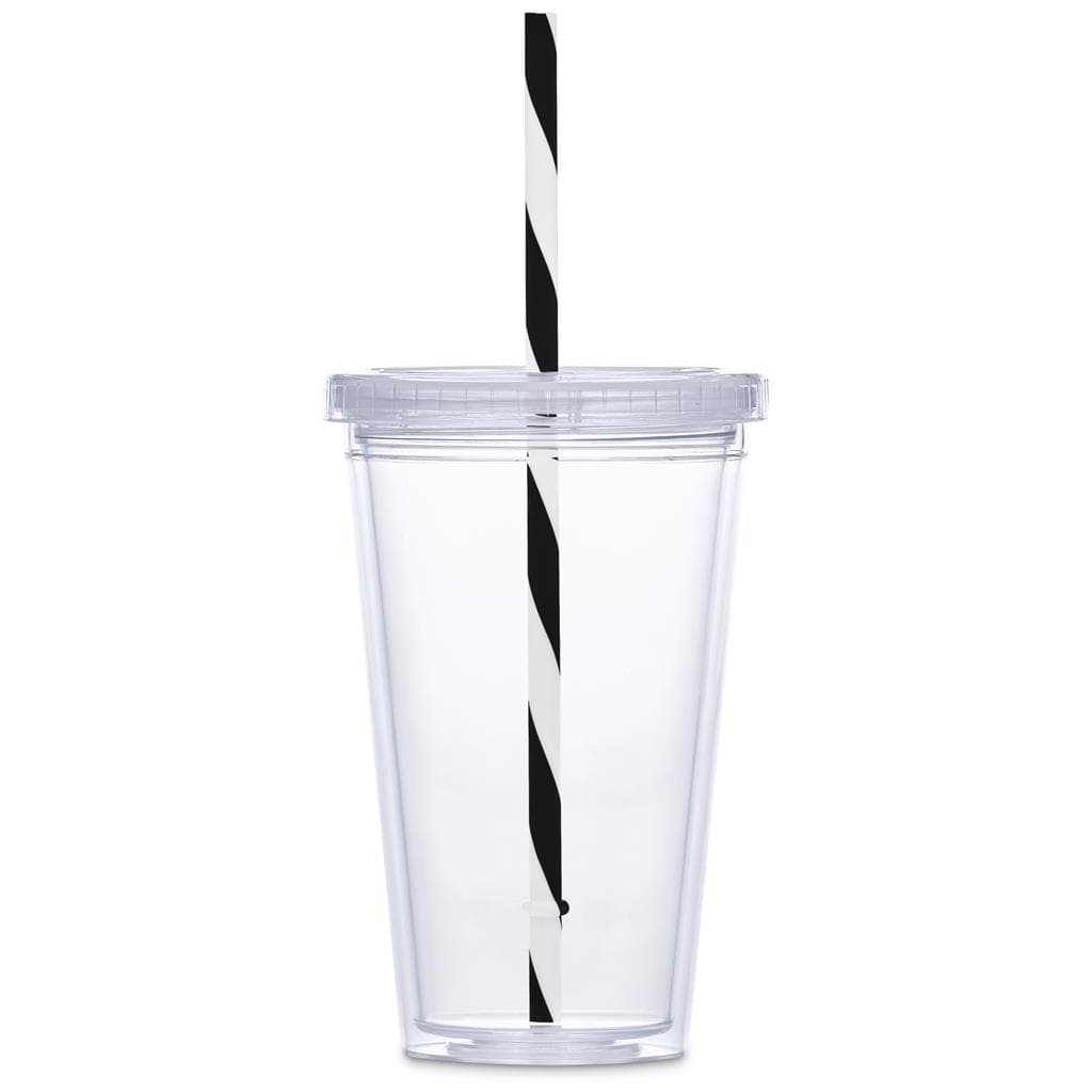 Malibu Double-Wall Plastic Tumbler & Straw - 470ml 4