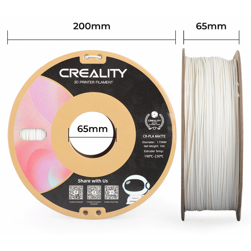Creality 1.75mm Creality CR-PLA Ivory White (1kg) 3