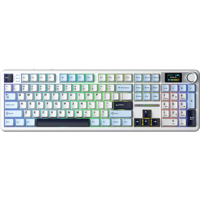 Aula Mechanical Gasket LCD Full Keyboard Multimode - Black/Grey 1