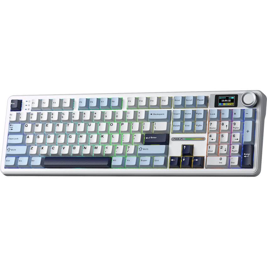 Aula Mechanical Gasket LCD Full Keyboard Multimode - Black/Grey 2