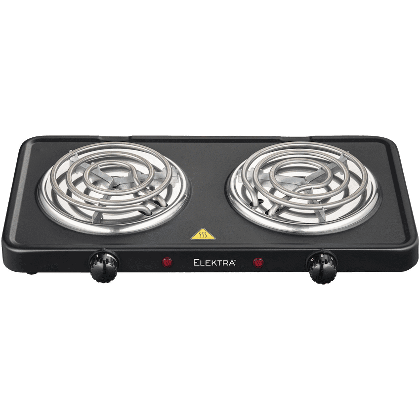 Elektra Double Spiral Hot Plate - Black 1