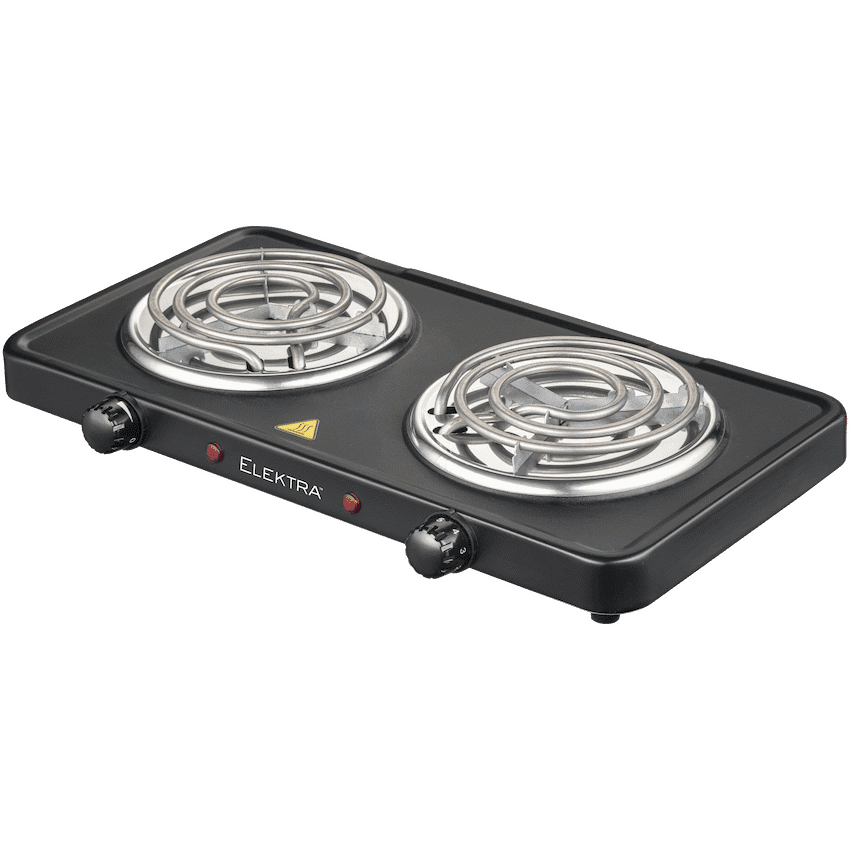 Elektra Double Spiral Hot Plate - Black 3