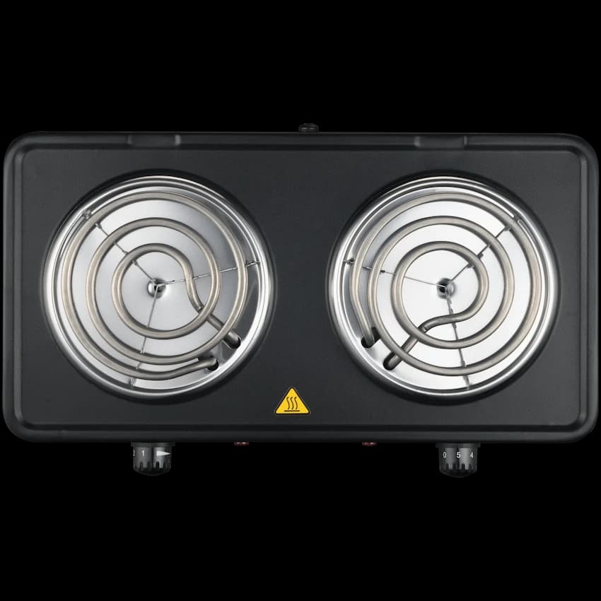Elektra Double Spiral Hot Plate - Black 4