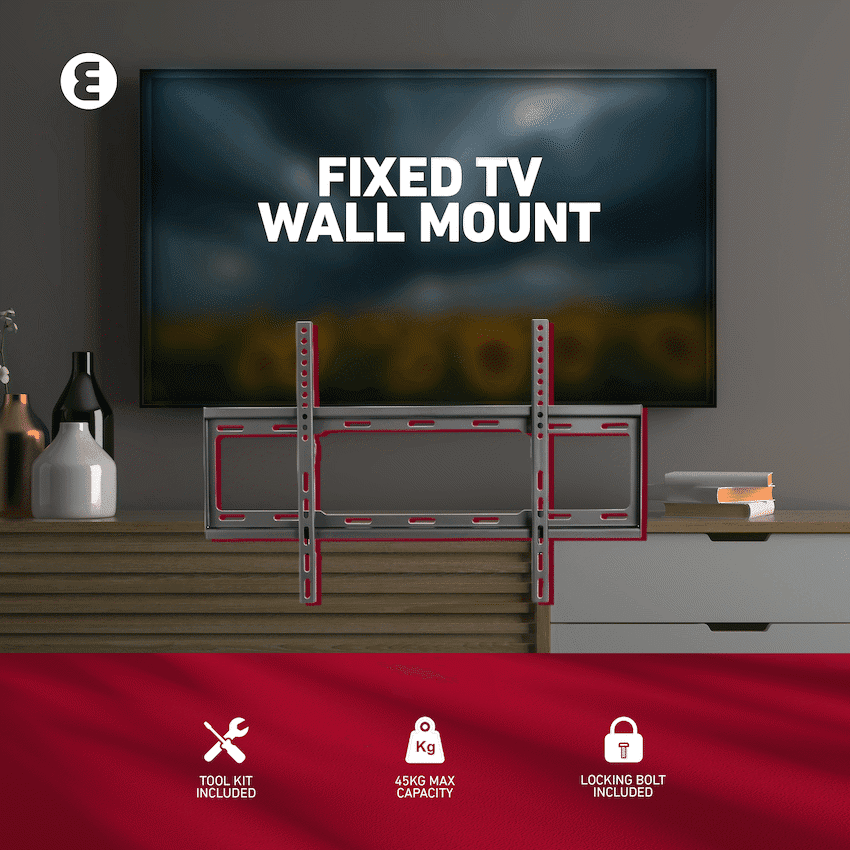 Ellies Solid series Fixed Tv Wall Mount For 37" - 70" TVs 10