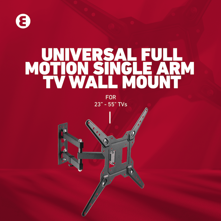 Ellies Solid series Full Motion Single Arm Tv Wall Mount For 23" - 55" TVs 26