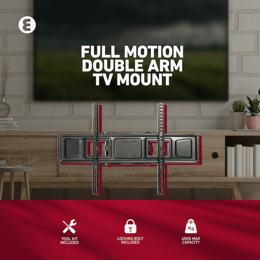 Ellies Solid series Full Motion Double Arm Mount 37"-86"TVs 17