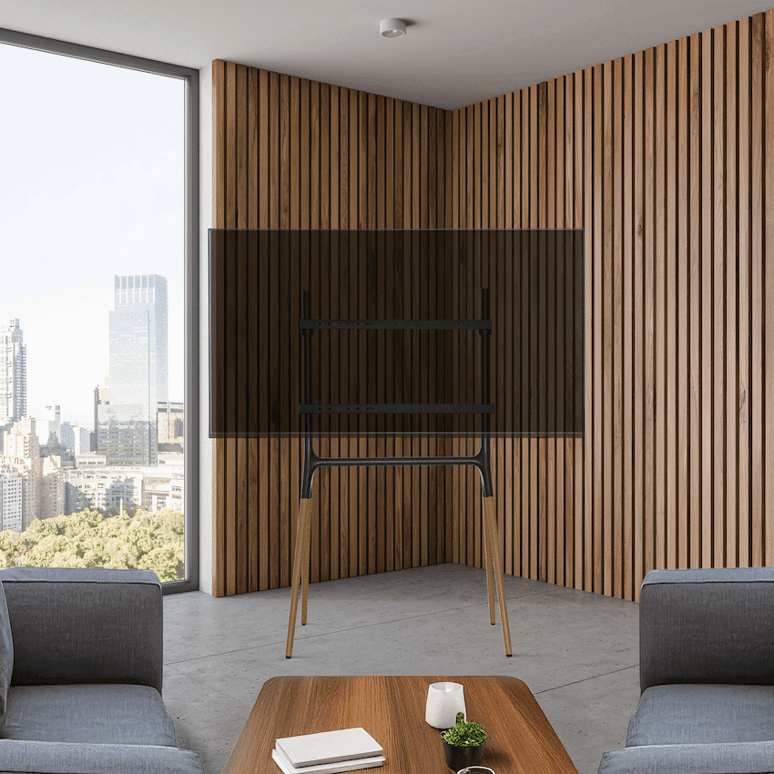 Ellies Solid series Fixed Easel TV Stand 45" - 70" 12