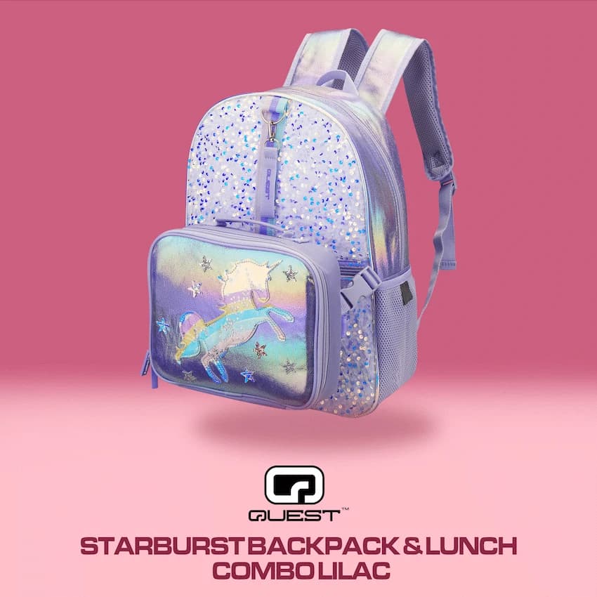 Quest Starburst Backpack & Lunch Combo Lilac 3