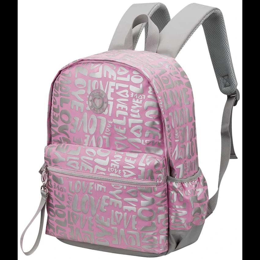 Quest Love-letter Backpack Pink 2