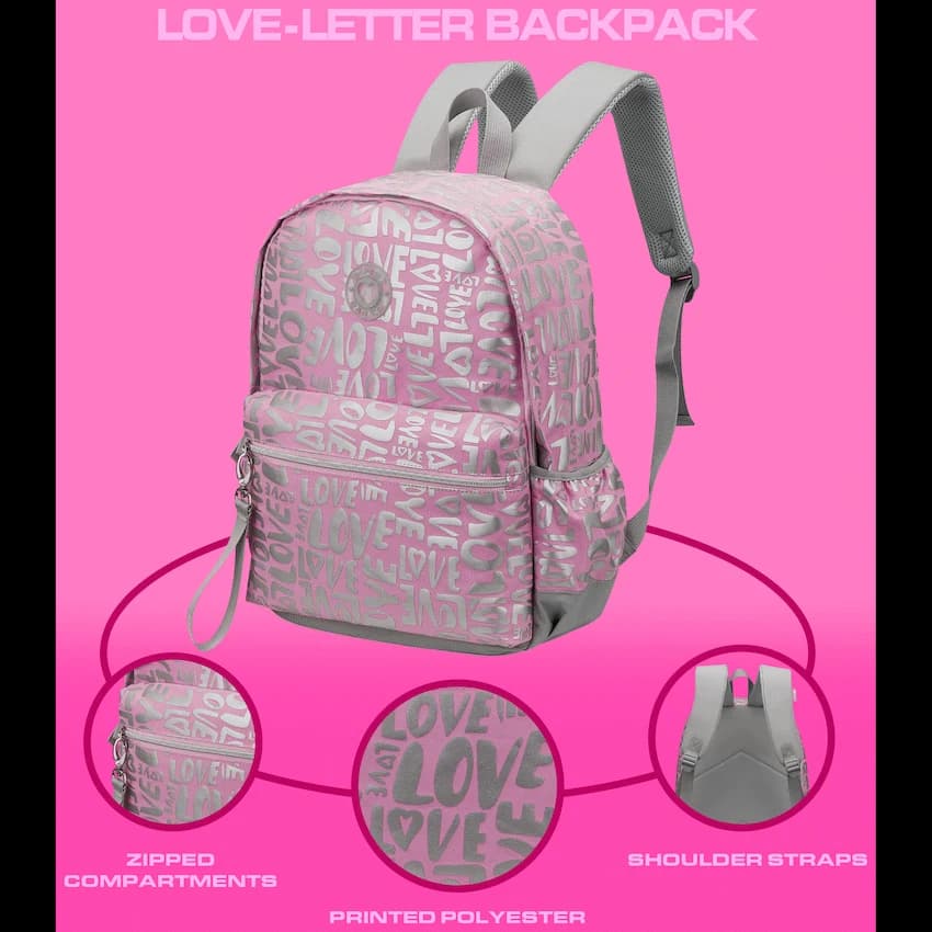 Quest Love-letter Backpack Pink 4