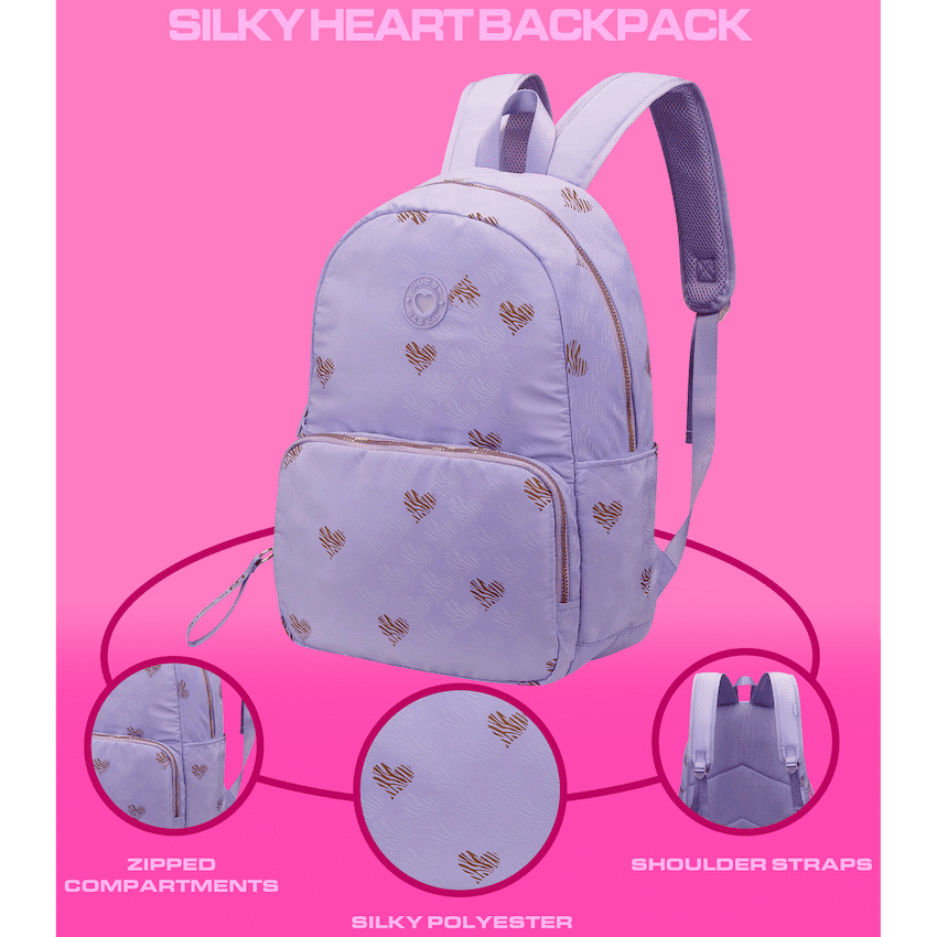 Quest Silky Heart Backpack Lilac 4