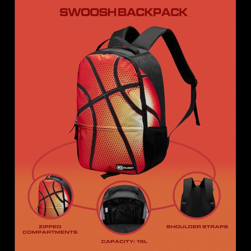 Quest Swoosh Backpack Black 6