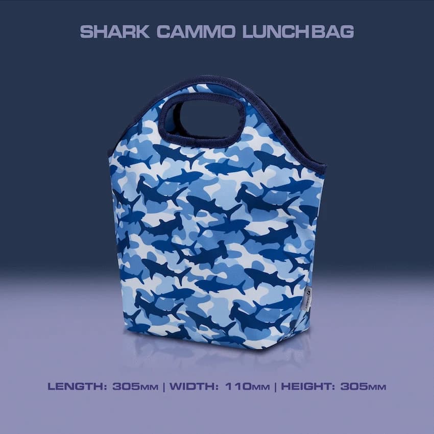 Quest Shark Cammo Lunch Bag Blue 5