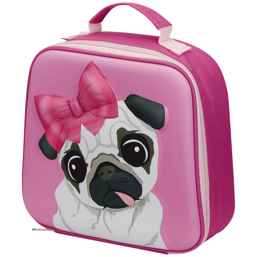 Quest Pug 3D EVA Lunch Bag - Pink 1