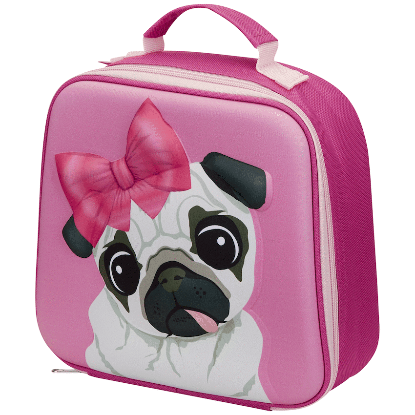Quest Pug 3D EVA Lunch Bag - Pink 2