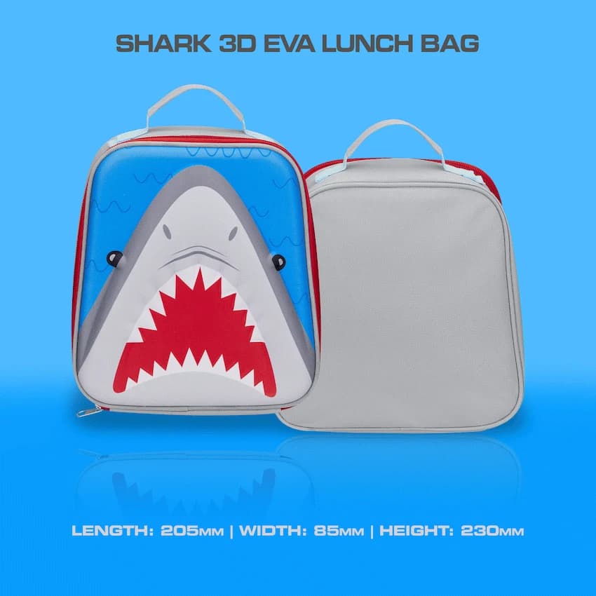 Quest Shark 3D EVA Lunch Bag - Grey 6