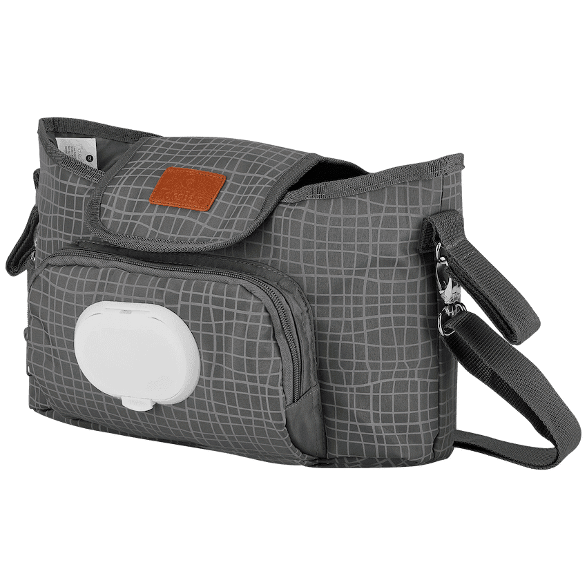 Totes Babe Wavy Series Stroller Caddy Grey 2