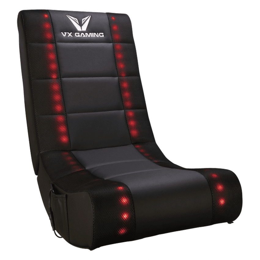 VX Gaming Electra Series Rocking Gaming Chair with LED lights