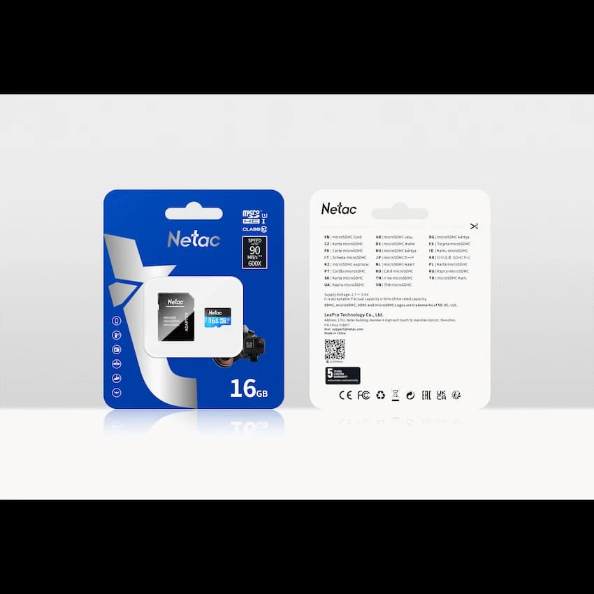 Netac 16gb Micro SD with Adapter 4