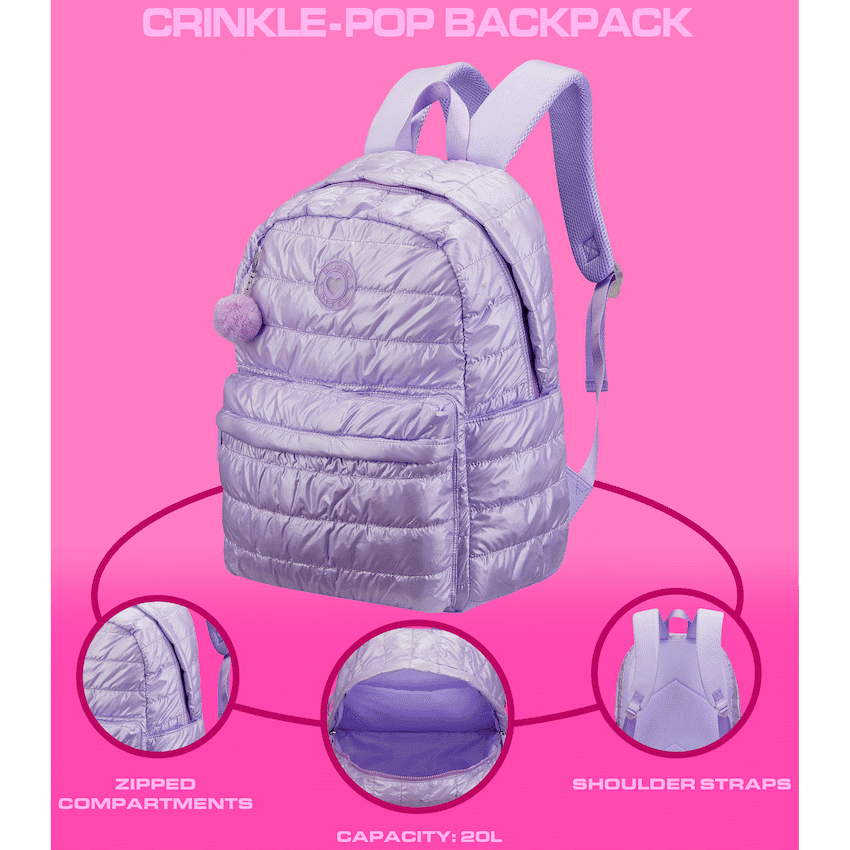 Quest Crinkle-Pop Backpack Lilac 4