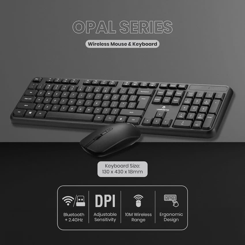 Volkano Opal Series Wireless Keyboard and Mouse Combo 21