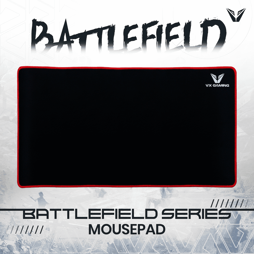 VX Gaming Battlefield series gaming mousepad - Extra large black/red - 550mm 6