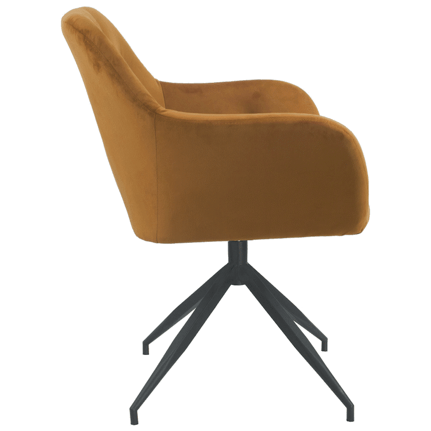 Everfurn Plush Swivel Casual Chair Burnt Orange - Single 2