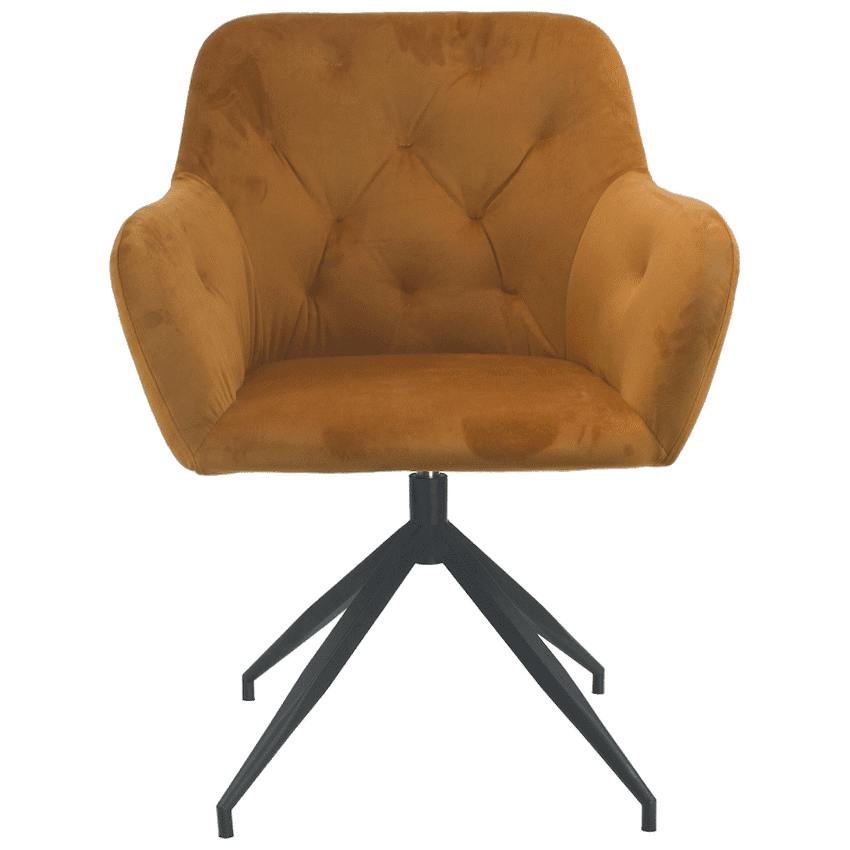 Everfurn Plush Swivel Casual Chair Burnt Orange - Single 3