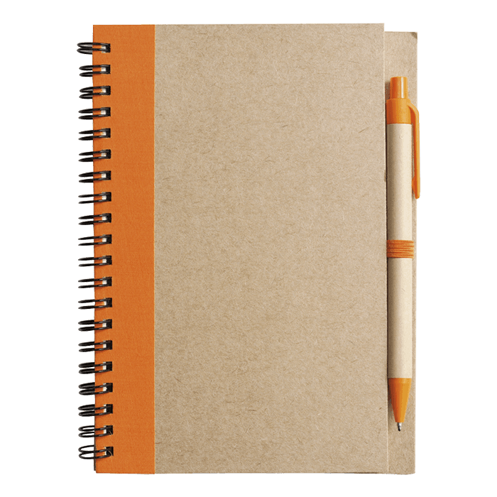 Recycled Spiral Notebook and Pen 1