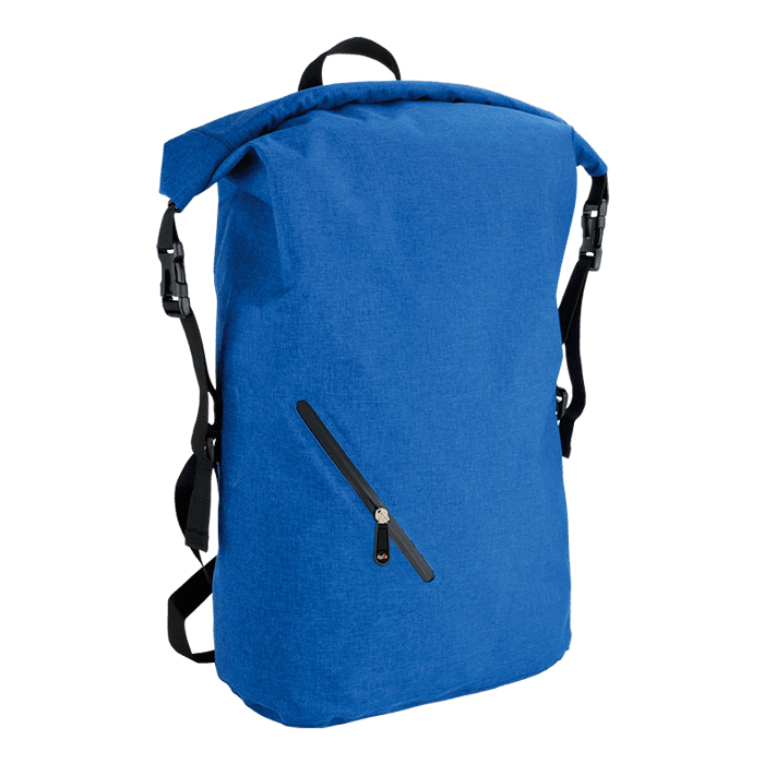 Melange Waterproof Backpack With Diagonal Zip